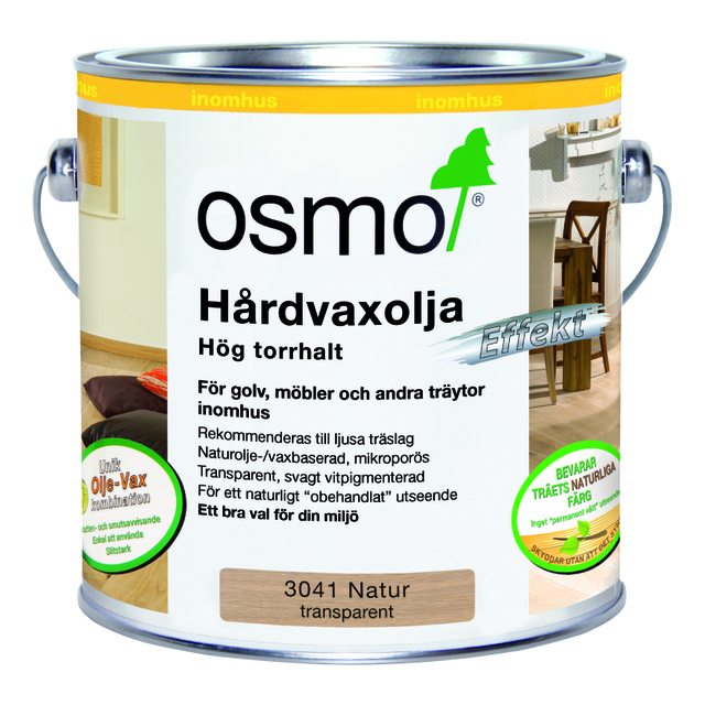 HÅRDVAXOLJA 3041 OSMO EFFEKT NATUR 2,5L | Beijerbygg Byggmaterial
